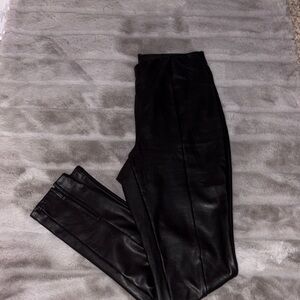 Black Faux Leather Skinny Pants